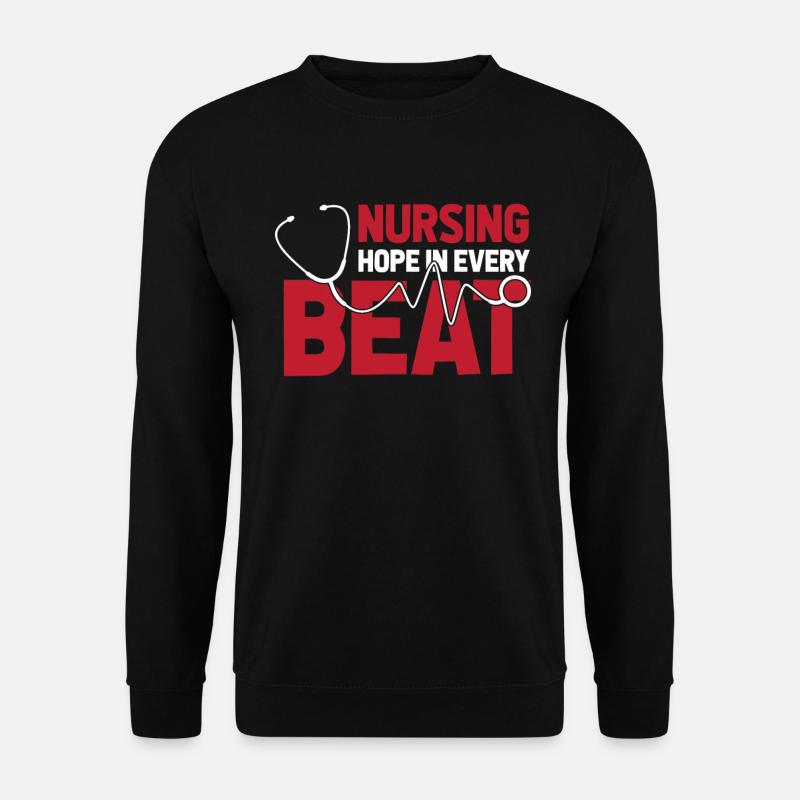 ECG de l’infirmière - Sweat-shirt Unisexe - noir