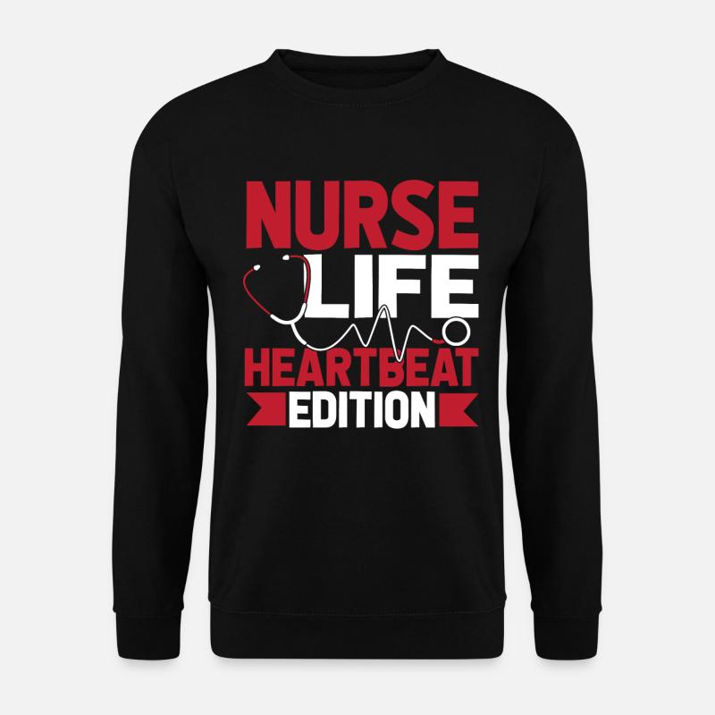 Krankenschwester Ekg - Unisex Pullover - Schwarz
