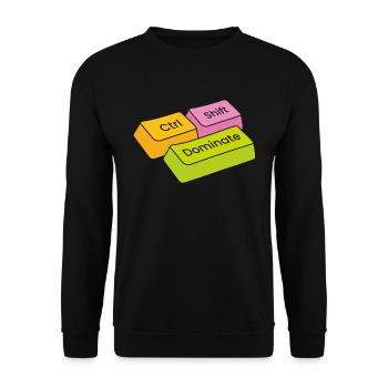 Gamer Gaming Keyboard Shortcuts Ctrl Alt Defeat - Unisex Sweatshirt - black - Front - Alina (178cm) & Michal (187cm)