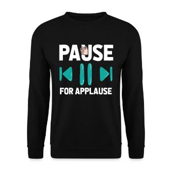 Gamer Gaming Game Pause - Unisex Sweatshirt - black - Front - Alina (178cm) & Michal (187cm)