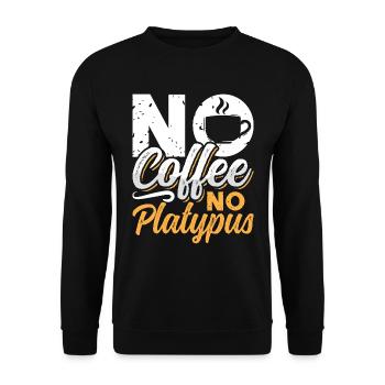 Amateur d’ornithorynque Pas de café Pas de zoologie Amateur de café - Sweat-shirt Unisexe - noir - Devant - Alina (178cm) & Michal (187cm)