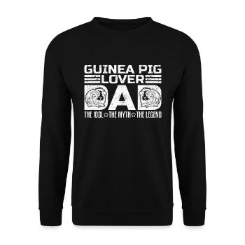 Cochon d’Inde Amant Papa L’idole Le propriétaire du cochon d’Inde - Sweat-shirt Unisexe - noir - Devant - Alina (178cm) & Michal (187cm)