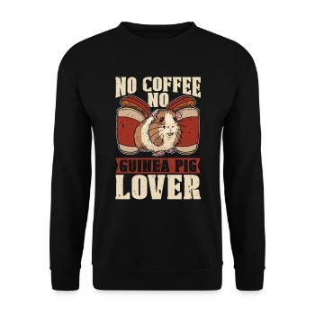 Amateur de cochon d’Inde Pas de café Pas d’amateur de café de hamster - Sweat-shirt Unisexe - noir - Devant - Alina (178cm) & Michal (187cm)