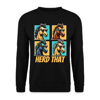 Sports équestres équestres à cheval - Sweat-shirt Unisexe - noir - Devant - Alina (178cm) & Michal (187cm)
