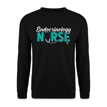 Krankenschwester Endocrinology Nurse - Unisex Sweatshirt - black - Front - Alina (178cm) & Michal (187cm)