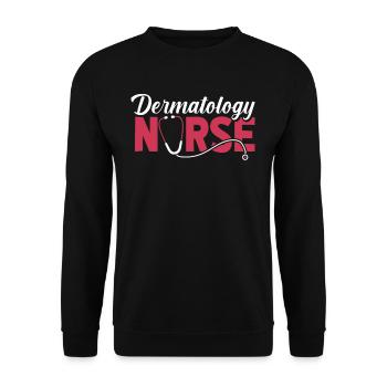 Krankenschwester Dermatology Nurse - Unisex Sweatshirt - black - Front - Alina (178cm) & Michal (187cm)