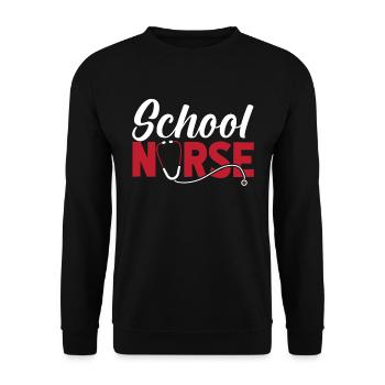 Krankenschwester Lehrer School Nurse - Unisex Pullover - Schwarz - Vorne - Alina (178cm) & Michal (187cm)