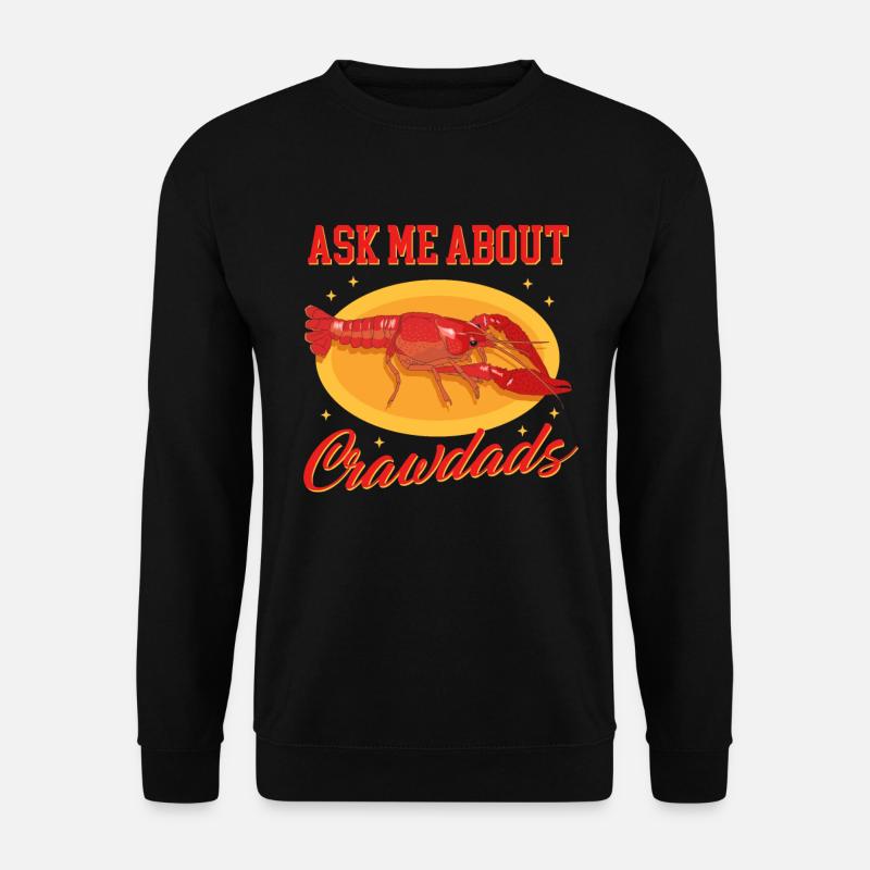 Flusskrebs Edelkrebs Meeresfrüchte Geschenk - Unisex Pullover - Schwarz