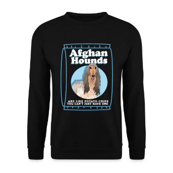 Afghan Hound Dog Owner Gift - Unisex Sweatshirt - black - Front - Alina (178cm) & Michal (187cm)