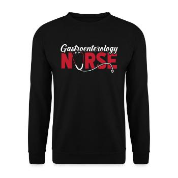Krankenschwester Infirmière en gastro-entérologie - Sweat-shirt Unisexe - noir - Devant - Alina (178cm) & Michal (187cm)