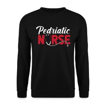 Krankenschwester Infirmière pédiatrique - Sweat-shirt Unisexe - noir - Devant - Alina (178cm) & Michal (187cm)