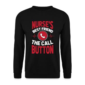 Krankenschwester - Unisex Pullover - Schwarz - Vorne - Alina (178cm) & Michal (187cm)