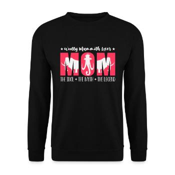 Amant Mammouth Laineux Maman L’Idole L’âge de pierre - Sweat-shirt Unisexe - noir - Devant - Alina (178cm) & Michal (187cm)