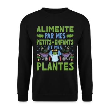 Powered by Grandchildren And Plants Design - Unisex Sweatshirt - black - Front - Alina (178cm) & Michal (187cm)