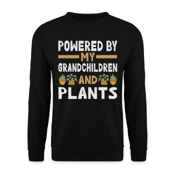 Powered by Grandchildren And Plants Design - Unisex Sweatshirt - black - Front - Alina (178cm) & Michal (187cm)