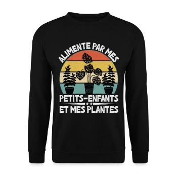 Powered by Grandchildren And Plants Design - Unisex Sweatshirt - black - Front - Alina (178cm) & Michal (187cm)