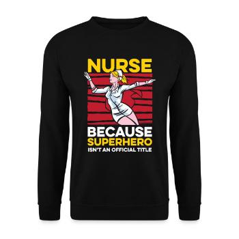 Infirmière Super-héroïne - Sweat-shirt Unisexe - noir - Devant - Alina (178cm) & Michal (187cm)