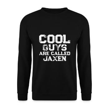 Cool guys are called Jaxen - Unisex Pullover - Schwarz - Vorne - Alina (178cm) & Michal (187cm)