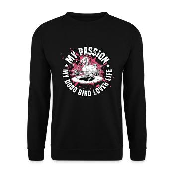 Dodo Bird Lover My Passion My Dodo Extinct Bird - Unisex Pullover - Schwarz - Vorne - Alina (178cm) & Michal (187cm)