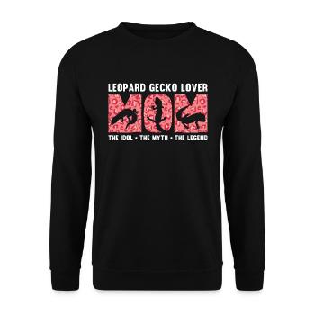 Léopard Gecko Amant Maman L’Idole L’Amant Gecko - Sweat-shirt Unisexe - noir - Devant - Alina (178cm) & Michal (187cm)