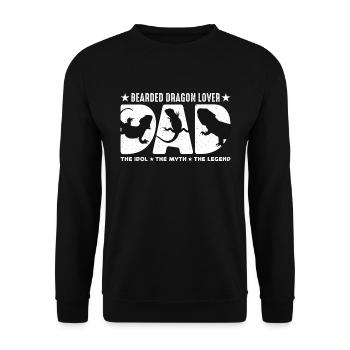 Bearded Dragon Lover Dad The Idol Reptile Owner - Unisex Sweatshirt - black - Front - Alina (178cm) & Michal (187cm)