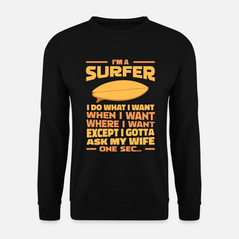 Surfer Surfing - Unisex Sweatshirt - black