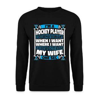 Hockey sur glace - Sweat-shirt Unisexe - noir - Devant - Alina (178cm) & Michal (187cm)