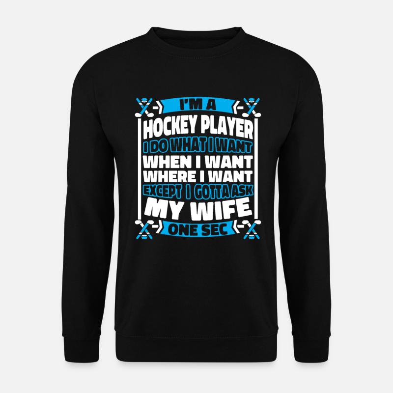 Eishockey - Unisex Pullover - Schwarz