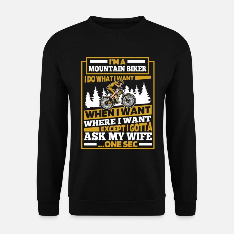 Mountainbike Mountainbiker Mtb - Unisex Pullover - Schwarz