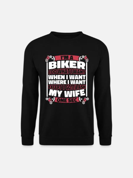 Motorrad Biker Motorbike - Unisex Pullover - Schwarz