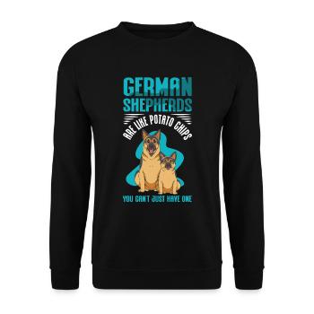 Bergers allemands berger allemand cadeau - Sweat-shirt Unisexe - noir - Devant - Alina (178cm) & Michal (187cm)
