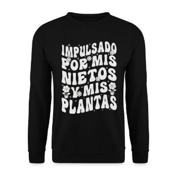 Powered by Grandchildren And Plants Design - Unisex Sweatshirt - black - Front - Alina (178cm) & Michal (187cm)