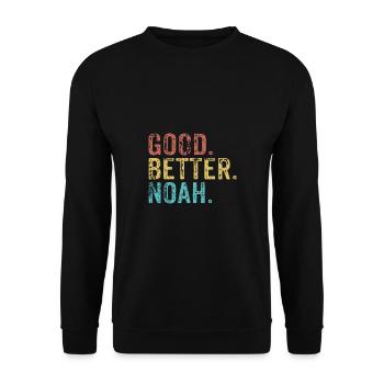 Good better Noah - Unisex Pullover - Schwarz - Vorne - Alina (178cm) & Michal (187cm)