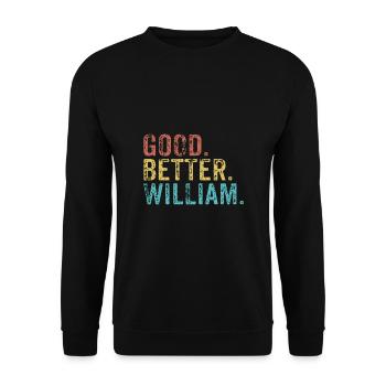 Good better William - Unisex Sweatshirt - black - Front - Alina (178cm) & Michal (187cm)