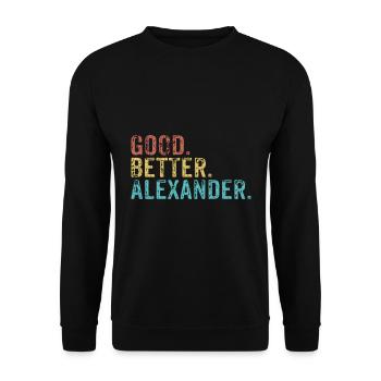 Bon mieux Alexandre - Sweat-shirt Unisexe - noir - Devant - Alina (178cm) & Michal (187cm)