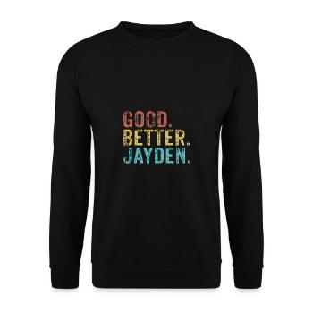 Good better Jayden - Unisex Sweatshirt - black - Front - Alina (178cm) & Michal (187cm)