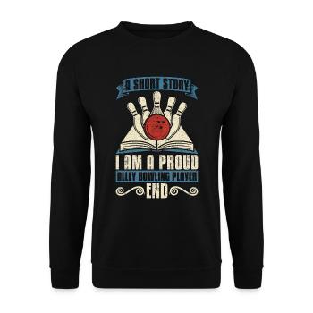 Alley Bowling Player A Short Story Bowling Player - Unisex Sweatshirt - black - Front - Alina (178cm) & Michal (187cm)