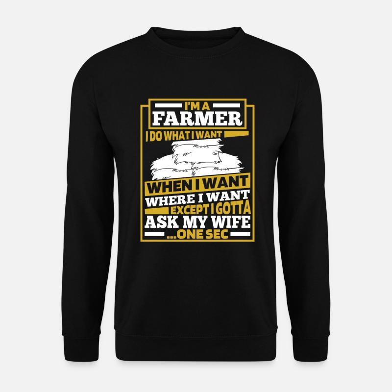 Bauer Landwirt - Unisex Pullover - Schwarz