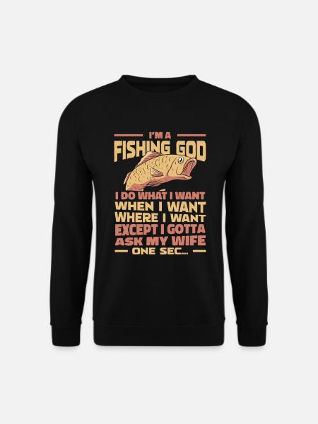 Angler Angeln - Unisex Pullover - Schwarz