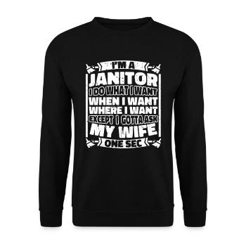 Caretaker - Unisex Sweatshirt - black - Front - Alina (178cm) & Michal (187cm)