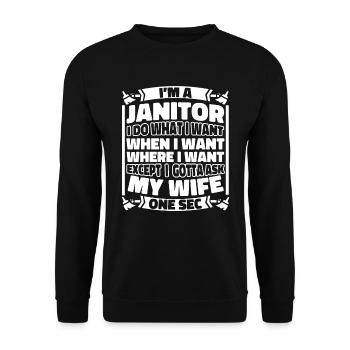 Caretaker - Unisex Sweatshirt - black - Front - Alina (178cm) & Michal (187cm)
