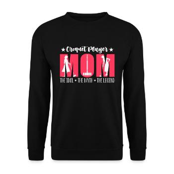 Joueur de croquet maman l’idole l’amateur de jeu de croquet - Sweat-shirt Unisexe - noir - Devant - Alina (178cm) & Michal (187cm)