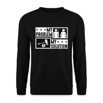Joueur de croquet Mon problème Mon pictogramme Maman Papa - Sweat-shirt Unisexe - noir - Devant - Alina (178cm) & Michal (187cm)