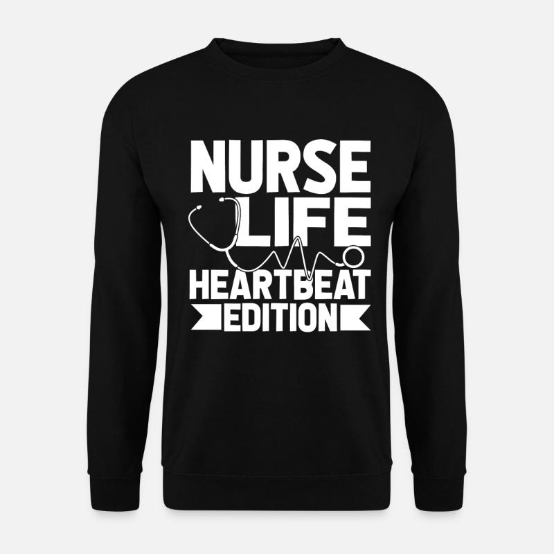 Krankenschwester Ekg - Unisex Pullover - Schwarz