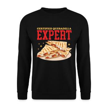 Quesadilla Quesadillas Tortilla Geschenk - Unisex Pullover - Schwarz - Vorne - Alina (178cm) & Michal (187cm)