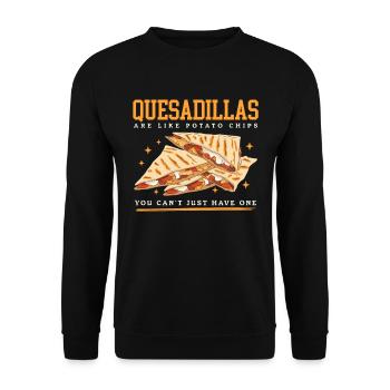 Quesadillas Tortillas Quesadilla Gift - Unisex Sweatshirt - black - Front - Alina (178cm) & Michal (187cm)
