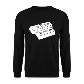 Gamer Gaming Keyboard Shortcuts Ctrl Alt Defeat - Unisex Sweatshirt - black - Front - Alina (178cm) & Michal (187cm)