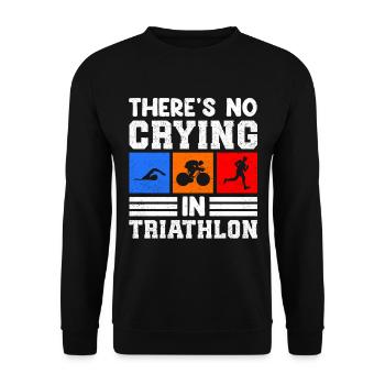 Triathlon Sports Triathlete Triathlete Gift - Unisex Sweatshirt - black - Front - Alina (178cm) & Michal (187cm)
