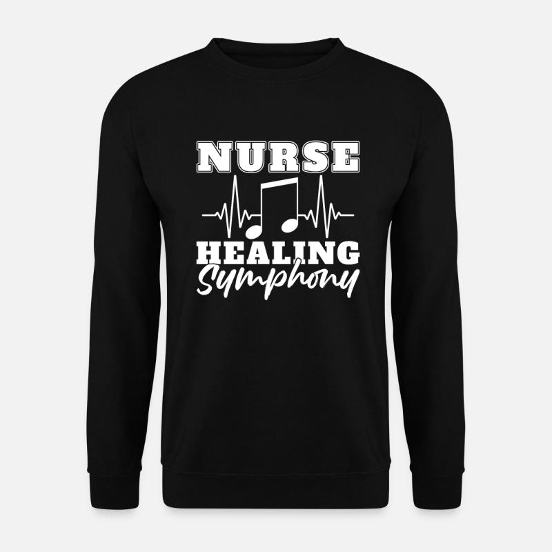 Krankenschwester Musik EKG - Unisex Pullover - Schwarz