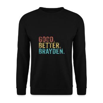 Good better Brayden - Unisex Sweatshirt - black - Front - Alina (178cm) & Michal (187cm)